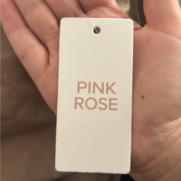 Pink Rose Long Sleeve Square Neck Tops - Black and Tan - Picture 3 of 4